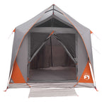 Tunnelzelt Grau und Orange 8-Personen Polyester und Stahl