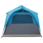 Tunnelzelt mit Dach Blau 10 Personen Polyester und Stahl