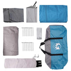 Tunnelzelt mit Dach Blau 366 x 244 x 198 cm Polyester und Stahl