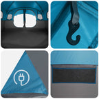 Tunnelzelt mit Dach Blau 366 x 244 x 198 cm Polyester und Stahl
