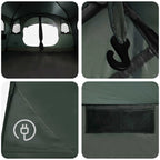 Tunnelzelt Olivegrün 427 x 305 x 205 cm Polyester und Stahl