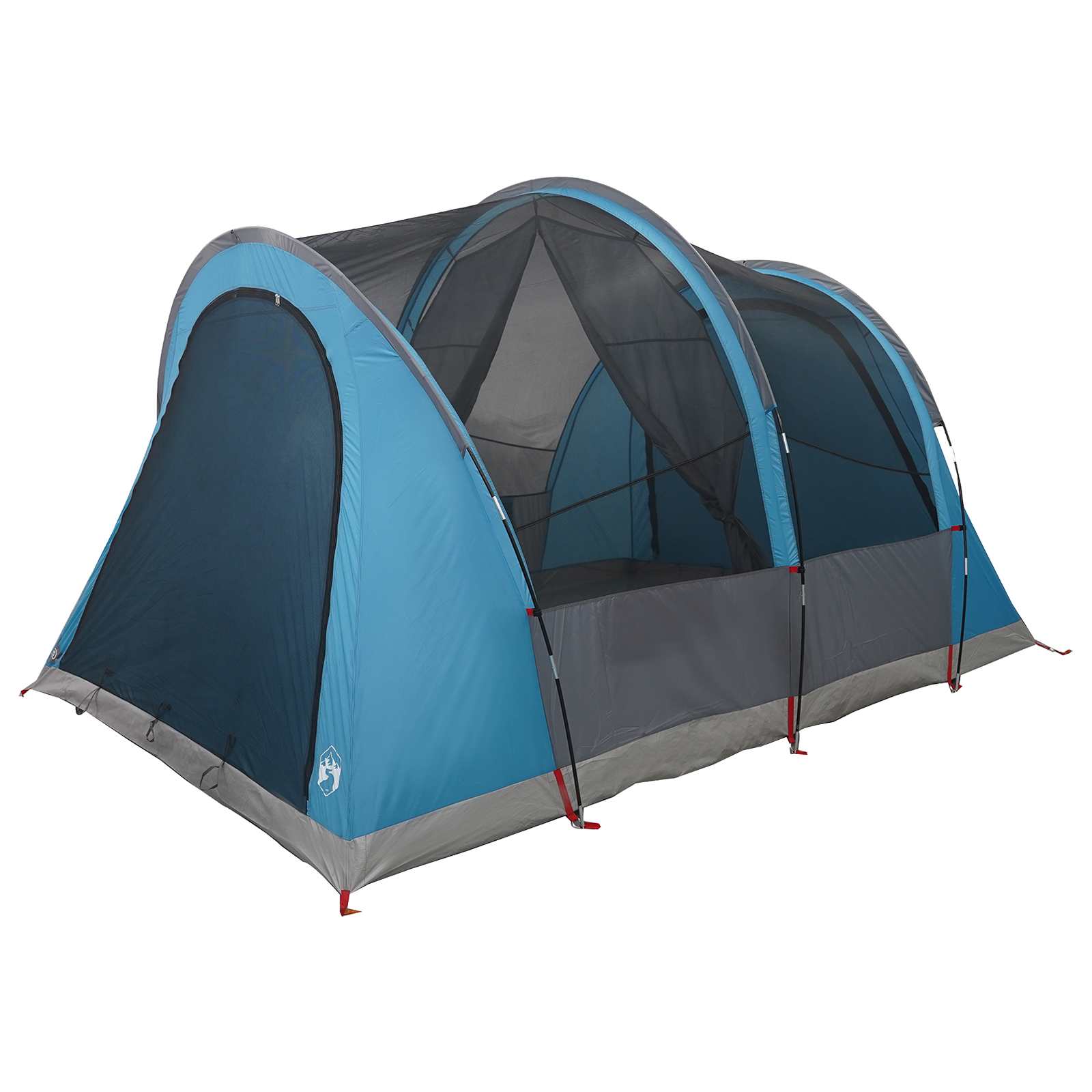 Tunnelzelt mit Dach Blau 370 x 275 x 210 cm Polyester und Stahl