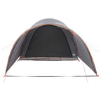 Tunnelzelt mit Dach Grau und Orange 370 x 275 x 210 cm