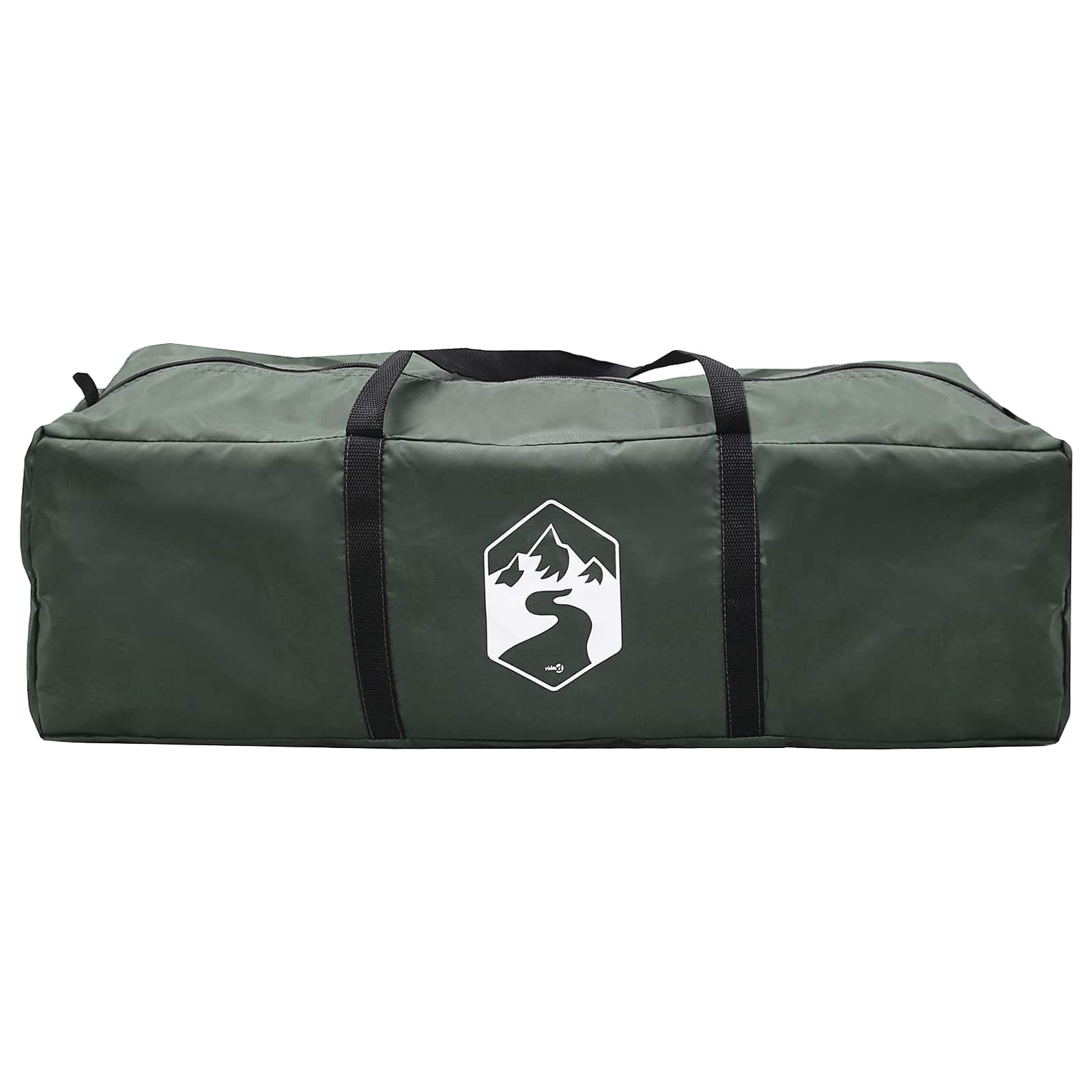Tunnelzelt Olivegrün 370 x 275 x 210 cm Polyester und Stahl
