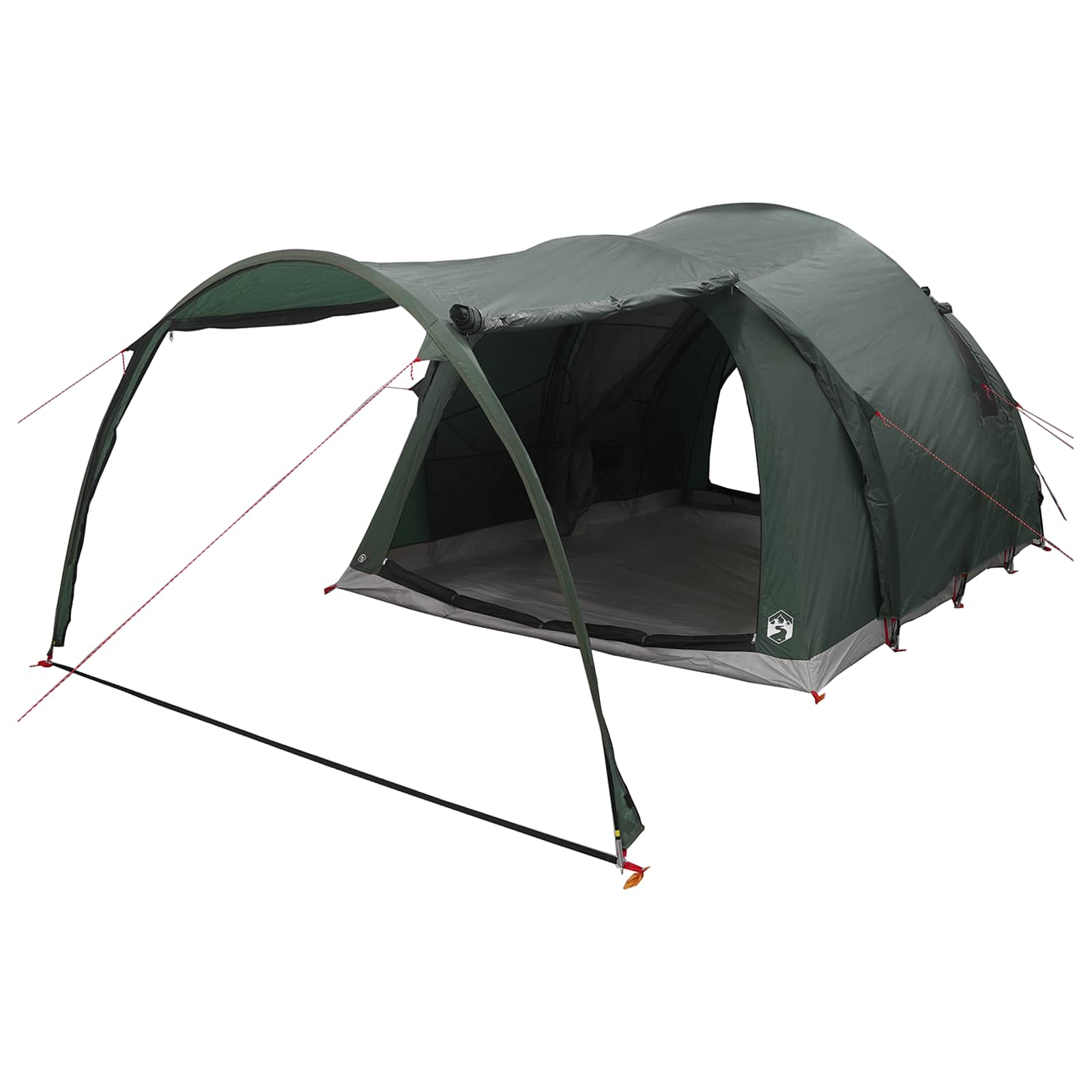 Tunnelzelt Olivegrün 370 x 275 x 210 cm Polyester und Stahl