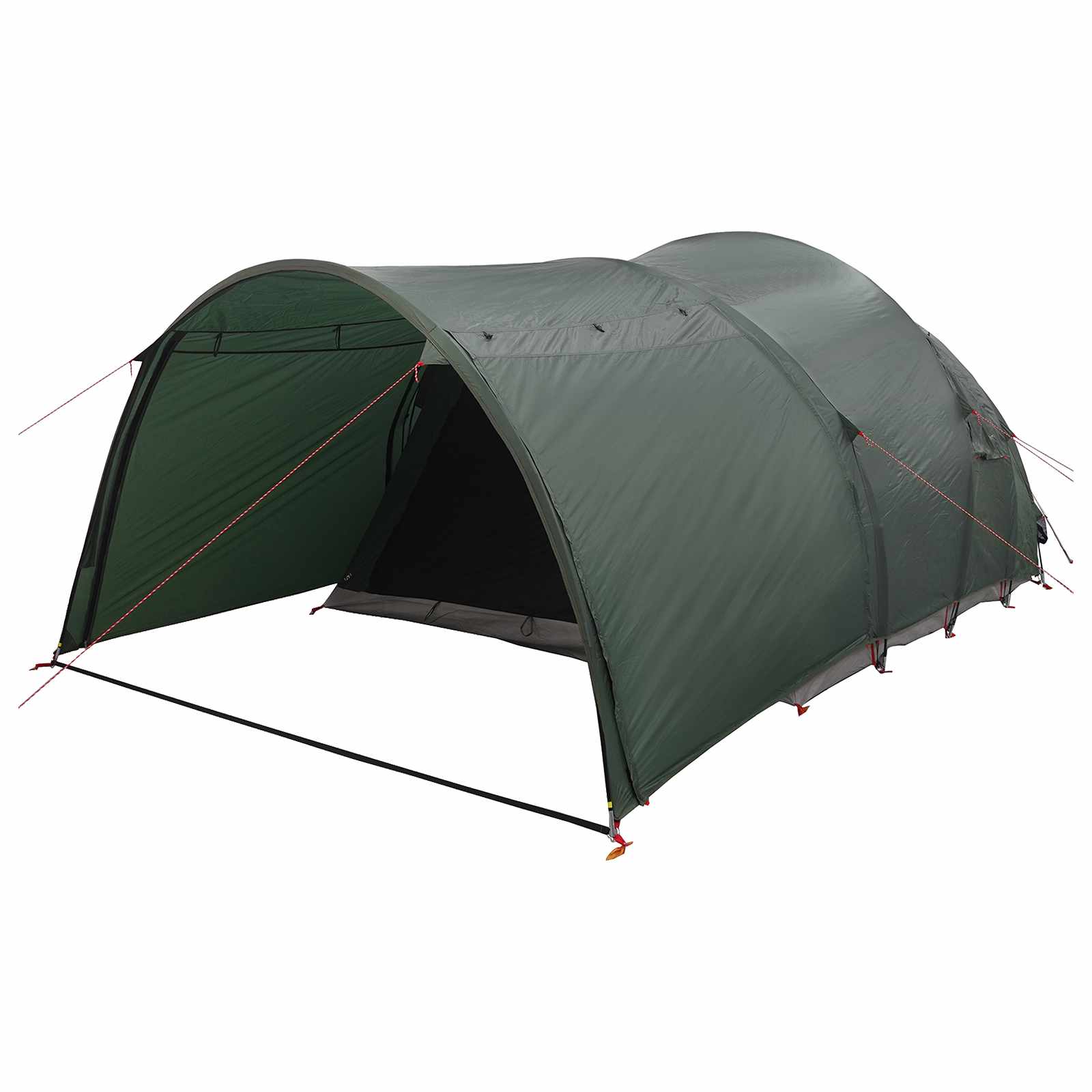 Tunnelzelt Olivegrün 370 x 275 x 210 cm Polyester und Stahl