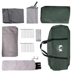Hütten-Zelt Olivegrün 480 x 273 x 205 cm Polyester und Stahl