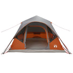 Sofort Zelt mit Dach Grau und Orange 305 x 275 x 190 cm