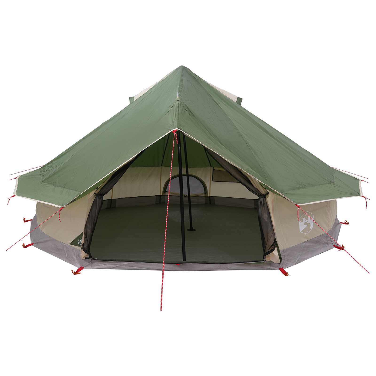 Tipi Zelt mit Dach Grün 700 x 700 x 395 cm Polyester und Stahl