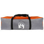 Tipi Zelt mit Dach Grau und Orange 700 x 700 x 395 cm