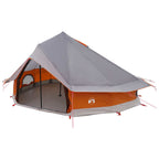 Tipi Zelt mit Dach Grau und Orange 700 x 700 x 395 cm