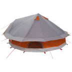 Tipi Zelt mit Dach Grau und Orange 700 x 700 x 395 cm