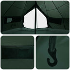 Tipi Zelt Olivegrün 700 x 700 x 395 cm Polyester und Stahl