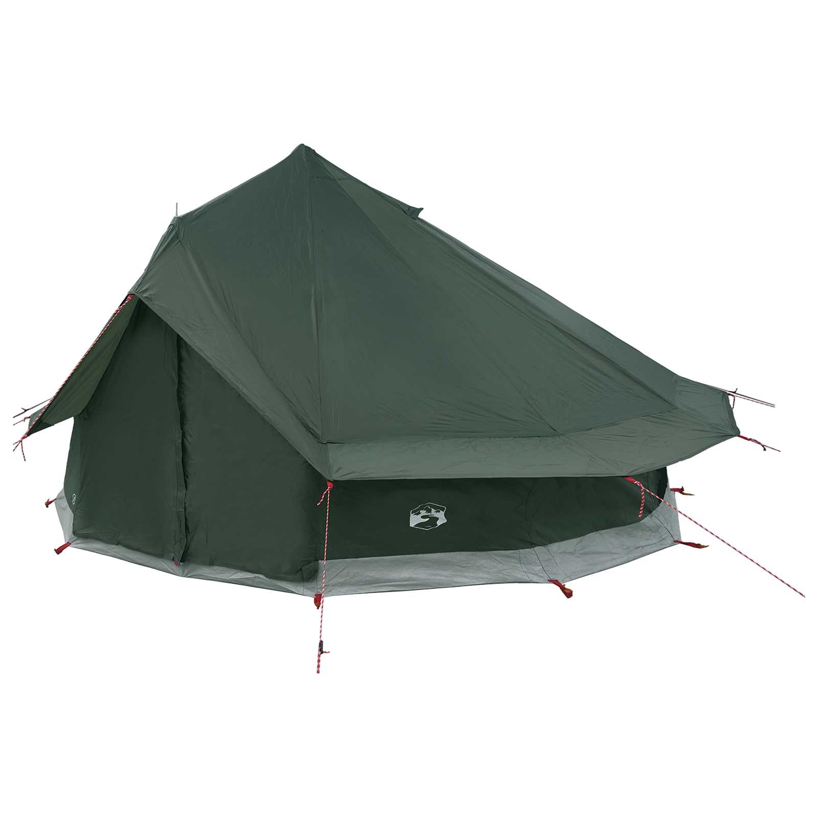 Tipi Zelt Olivegrün 700 x 700 x 395 cm Polyester und Stahl