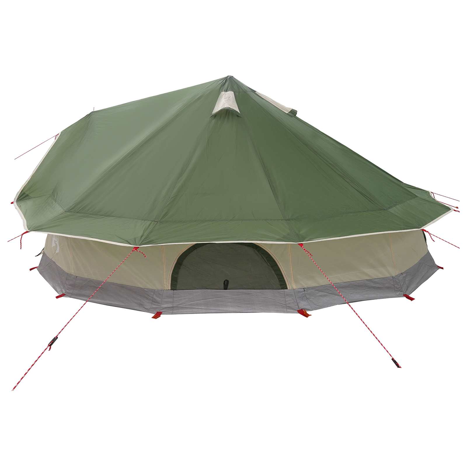 Tipi Zelt mit Dach Grün 800 x 800 x 430 cm Polyester und Stahl