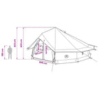 Tipi Zelt mit Dach Grün 800 x 800 x 430 cm Polyester und Stahl