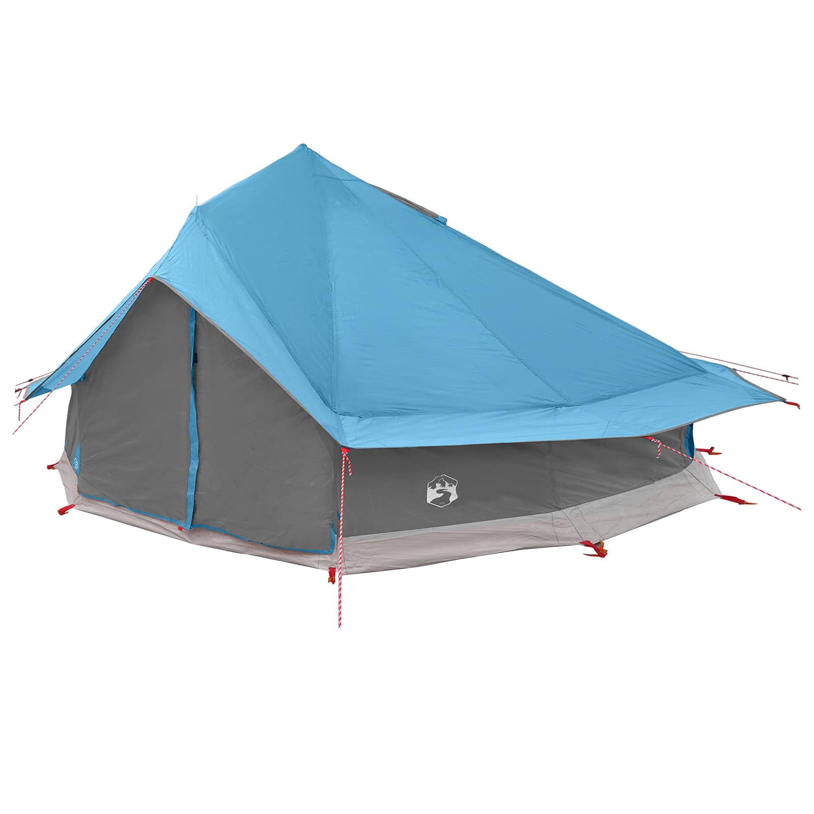 Tipi Zelt mit Dach Blau 800 x 800 x 430 cm Polyester und Stahl