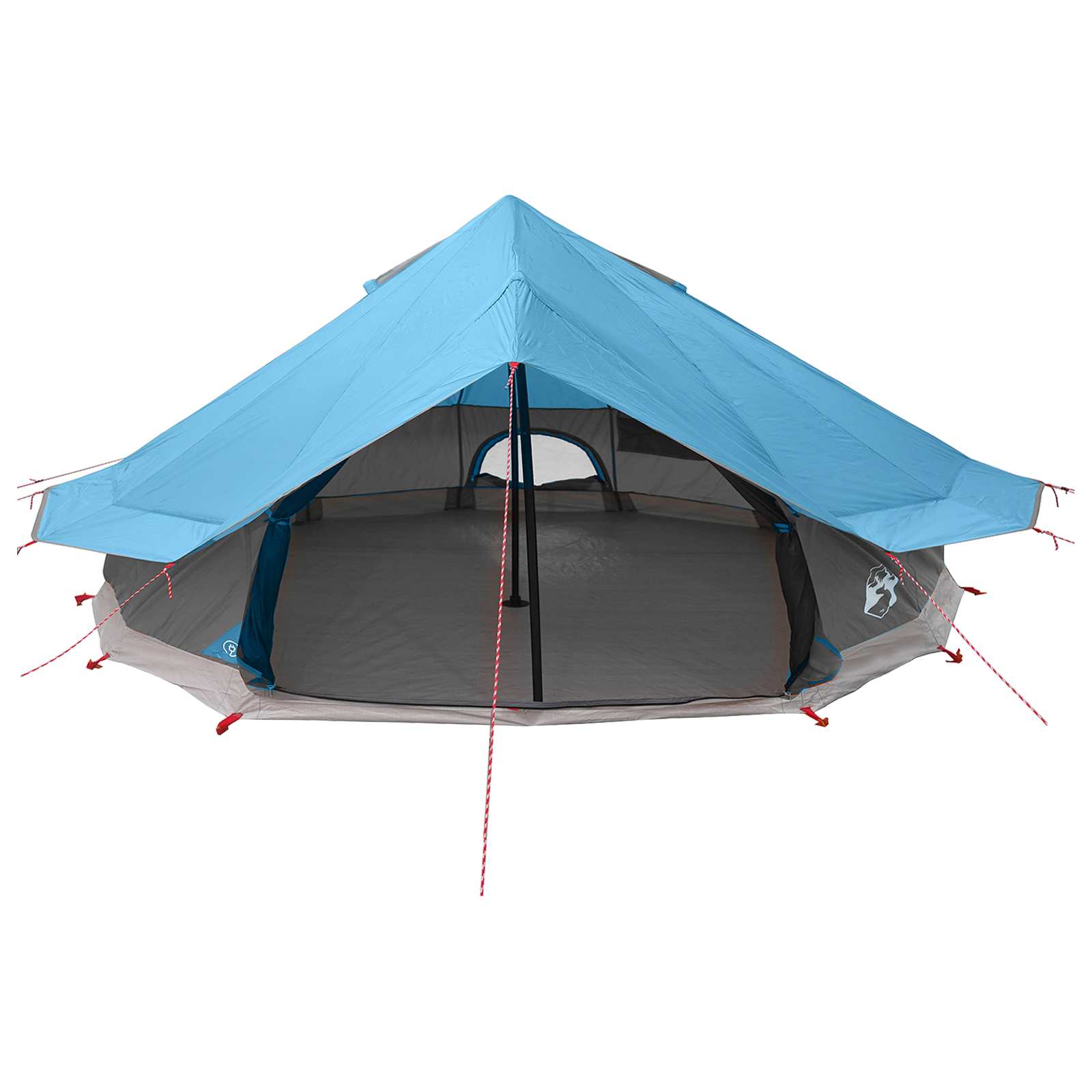 Tipi Zelt mit Dach Blau 800 x 800 x 430 cm Polyester und Stahl