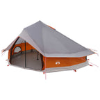 Tipi Zelt mit Dach Grau und Orange 800 x 800 x 430 cm