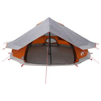 Tipi Zelt mit Dach Grau und Orange 800 x 800 x 430 cm