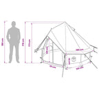Tipi Zelt mit Dach Blau 250 x 250 cm Polyester und Stahl