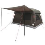 Familienzelt mit Dach Braun Grau 380 x 260 x 190 cm Polyester