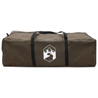 Familienzelt Braun Grau 420 x 305 x 200 cm Polyester und Stahl