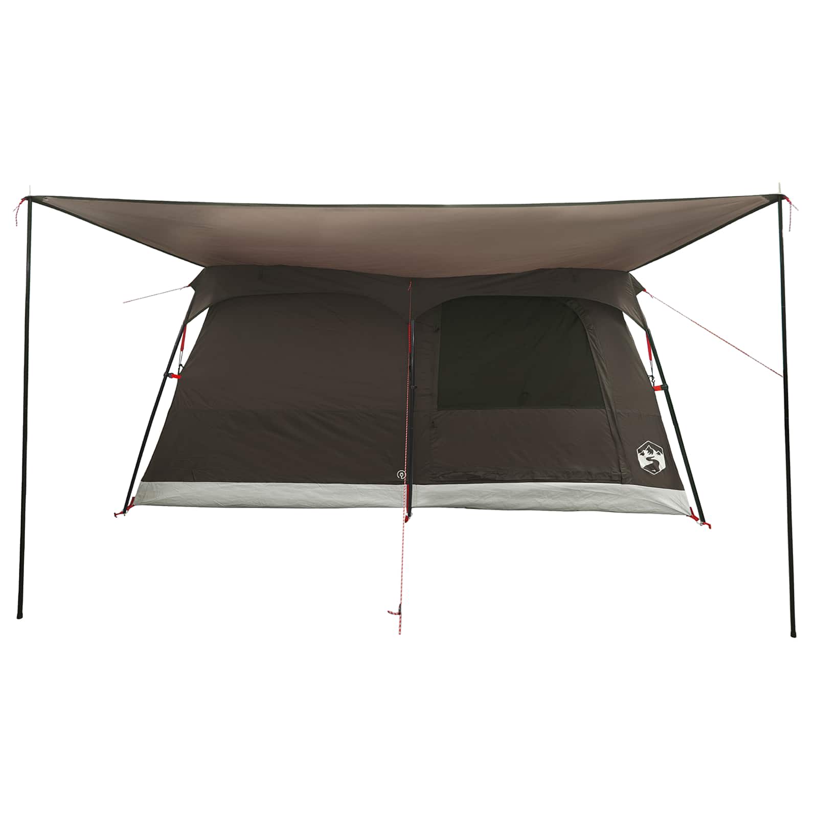 Familienzelt Braun Grau 420 x 305 x 200 cm Polyester und Stahl