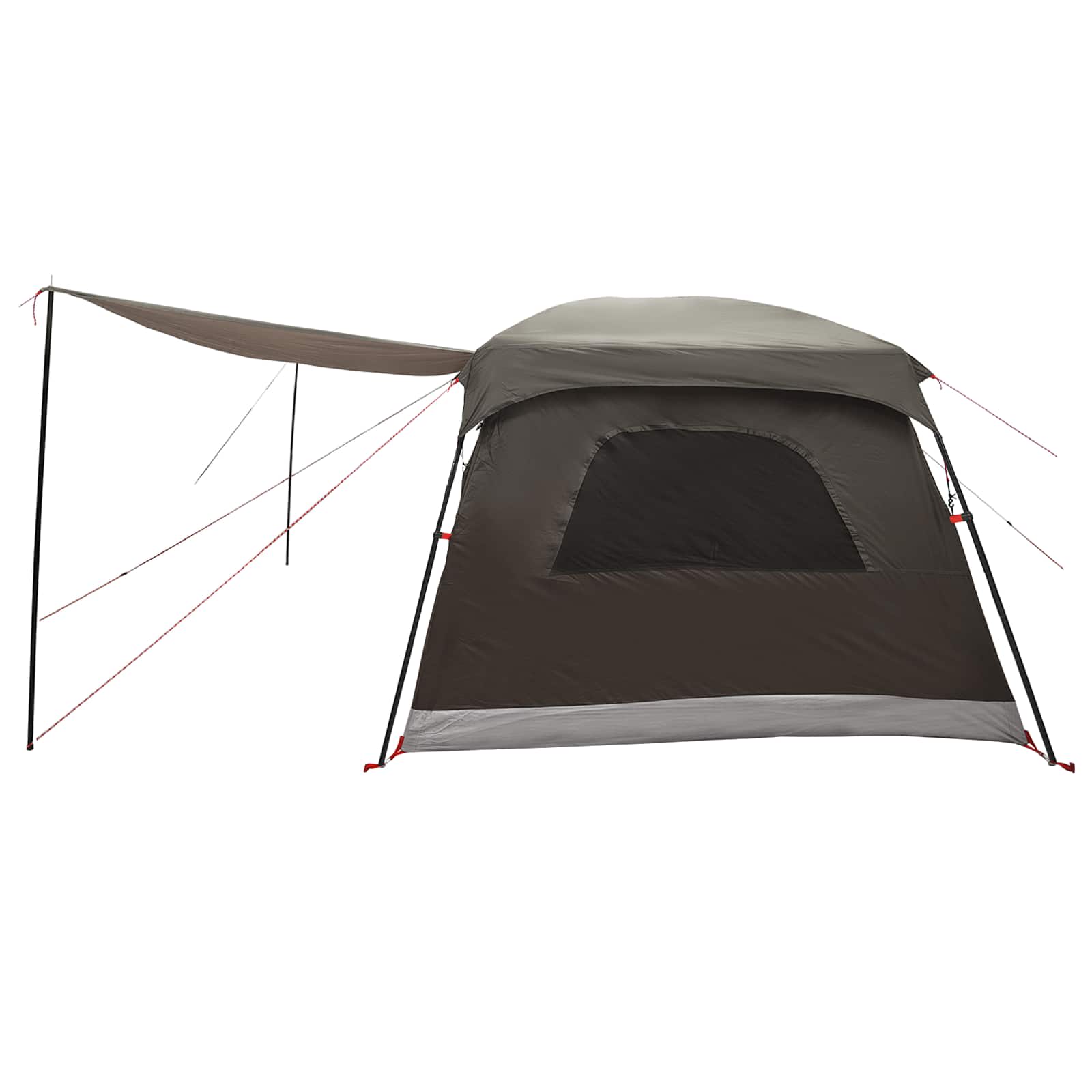 Familienzelt Braun Grau 420 x 305 x 200 cm Polyester und Stahl