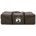 Familienzelt Braun grau 600 x 400 x 268 cm Polyester und Stahl