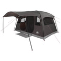 Tunnelzelt Braun Grau 366 x 244 x 198 cm Polyester und Stahl