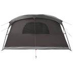 Tunnelzelt Braun Grau 366 x 244 x 198 cm Polyester und Stahl