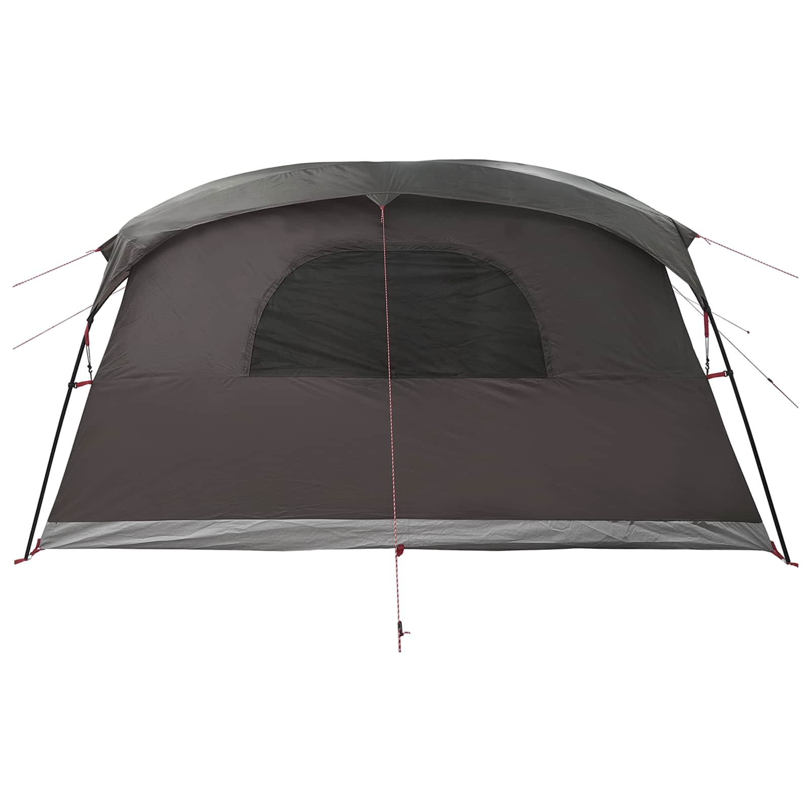 Tunnelzelt Braun Grau 366 x 244 x 198 cm Polyester und Stahl