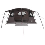 Tunnelzelt Braun Grau 366 x 244 x 198 cm Polyester und Stahl