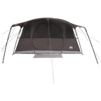 Tunnelzelt Braun Grau 366 x 244 x 198 cm Polyester und Stahl