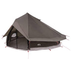 Tipi Zelt Braun Grau 700 x 700 x 395 cm Polyester und Stahl