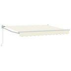 Einziehbare Markise Creme 3 x 2 m 100% Polyester und Aluminium
