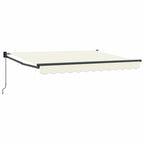 Einziehbare Markise Creme 3 x 2 m 100% Polyester und Aluminium