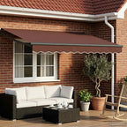 Einziehbare Markise Braun 3,5 x 2 m