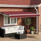 Manuelle Gelenkarmmarkise mit LEDs 3 x 2,5 m