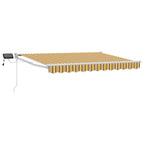 Manuelle Gelenkarmmarkise mit LEDs 3 x 2,5 m