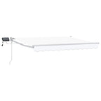 Manuelle Gelenkarmmarkise mit LEDs Weiß 3 x 2,5 m