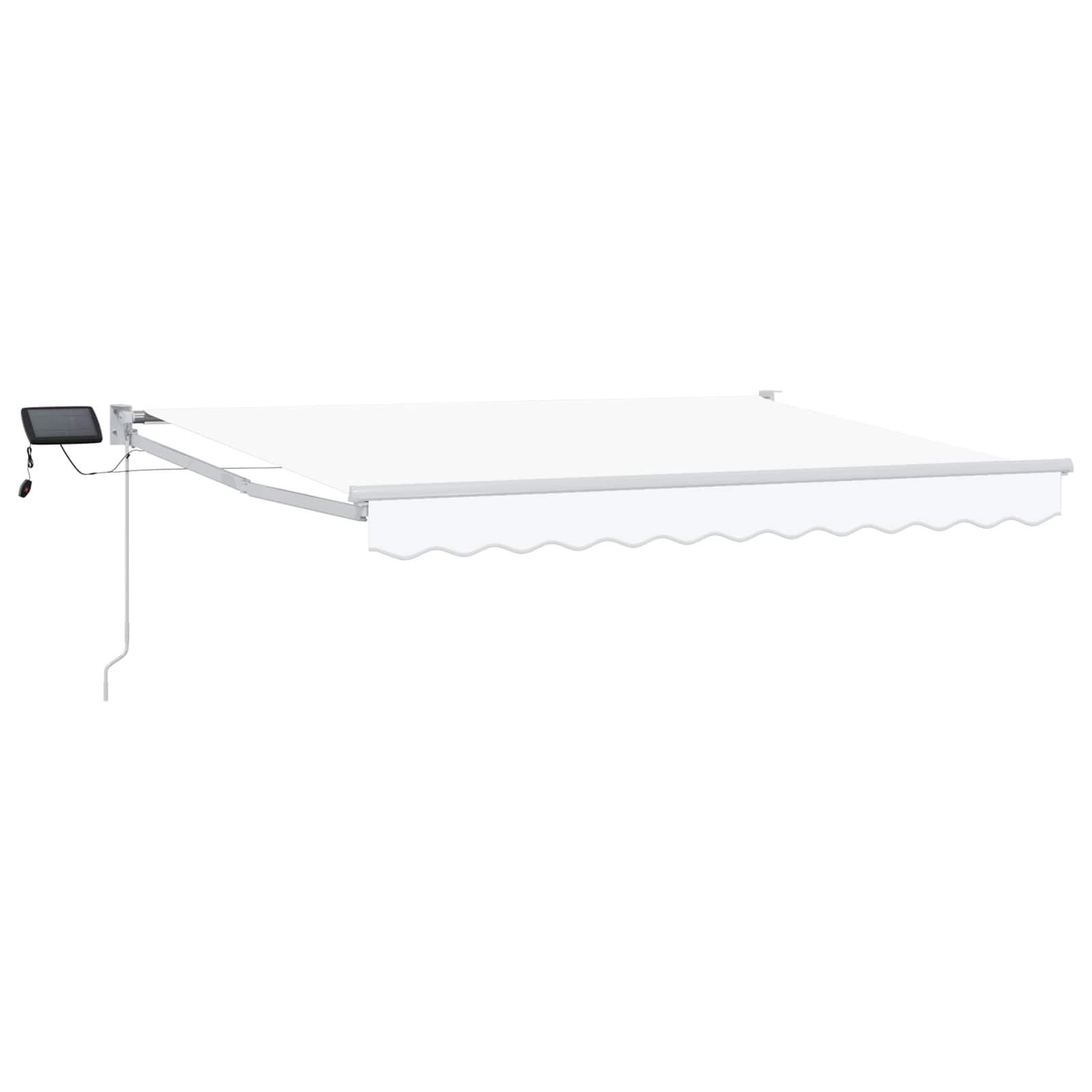 Manuelle Gelenkarmmarkise mit LEDs Weiß 3 x 2,5 m