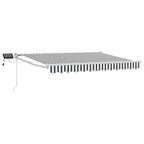 Manuelle Gelenkarmmarkise mit LEDs 3,5 x 2,5 m