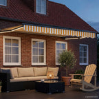 Manuelle Gelenkarmmarkise mit LEDs 2,5 x 2 m