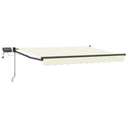 Manuelle Gelenkarmmarkise mit LEDs Creme und Anthrazit 3 x 2 m