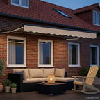 Manuelle Gelenkarmmarkise mit LEDs 3,5 x 2 m