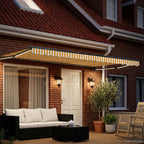 Manuelle Gelenkarmmarkise mit LEDs 4 x 2 m