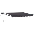 Manuelle Gelenkarmmarkise mit LEDs Anthrazit 3 x 2,5 m