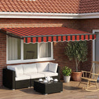 Manuelle Gelenkarmmarkise mit LEDs 3 x 2,5 m